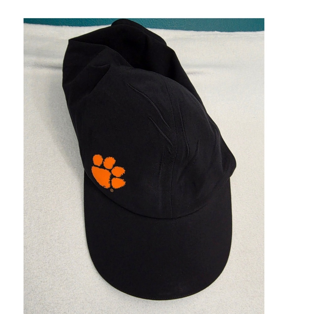 Lululemon Fast and Free Hat L/XL Black Clemson Tigers Paw Running Cap Athletic